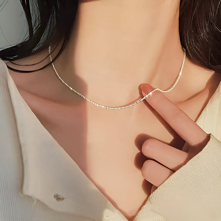 Sparkling Clavicle Chain Necklace - GlimmaStyle