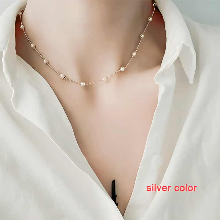 Sparkling Clavicle Chain Necklace - GlimmaStyle