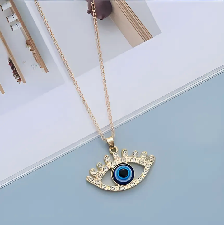 Turkish Blue Evil Eye Necklace - GlimmaStyle