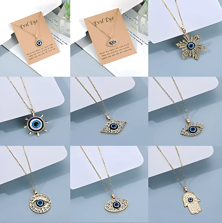 Turkish Blue Evil Eye Necklace - GlimmaStyle