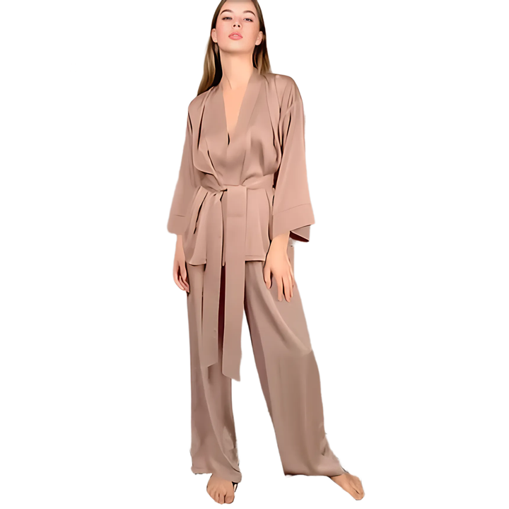 2 Piece Set Satin Sleepwear - GlimmaStyle