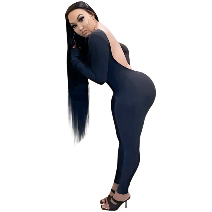 Backless Spandex Skinny Jumpsuits - GlimmaStyle