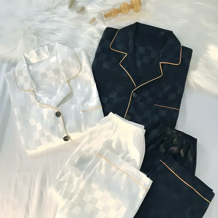 Couple Luxury Silk Pajamas Sets - GlimmaStyle