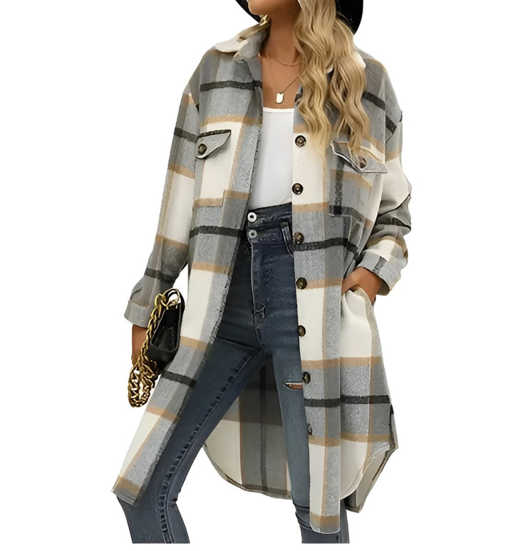 Dropped Shoulder Duster Coat - GlimmaStyle
