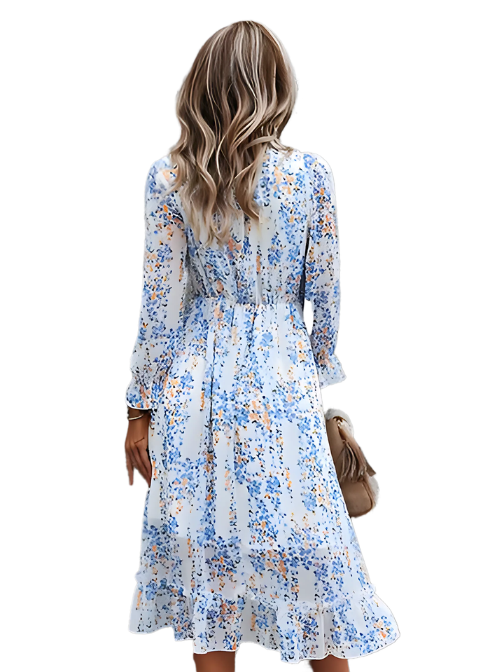 Fashion Long Sleeve Midi Dress - GlimmaStyle