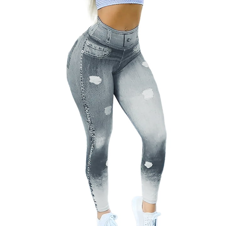 Faux Denim Jean Leggings - GlimmaStyle