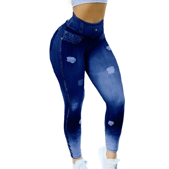 Faux Denim Jean Leggings - GlimmaStyle