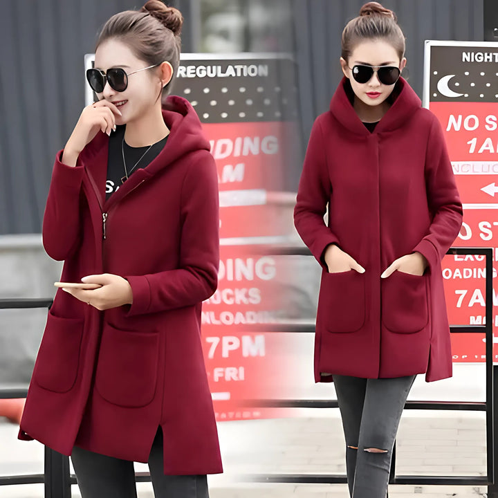 Fleece Long Hooded Coats - GlimmaStyle