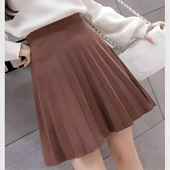 High Waist Knitted Mini Skirt for Women - GlimmaStyle