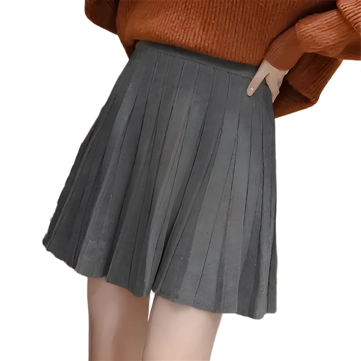 High Waist Knitted Mini Skirt for Women - GlimmaStyle