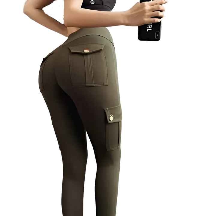 High-Waist Military Yoga Leggings - GlimmaStyle