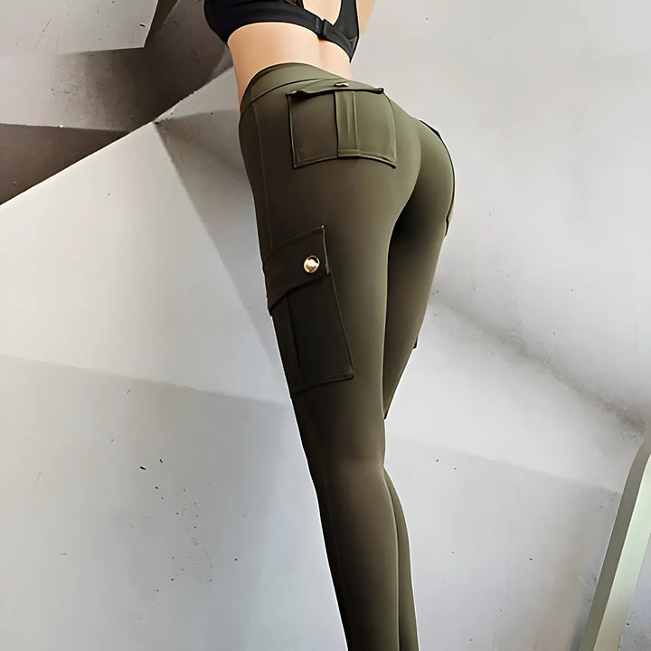 High-Waist Military Yoga Leggings - GlimmaStyle