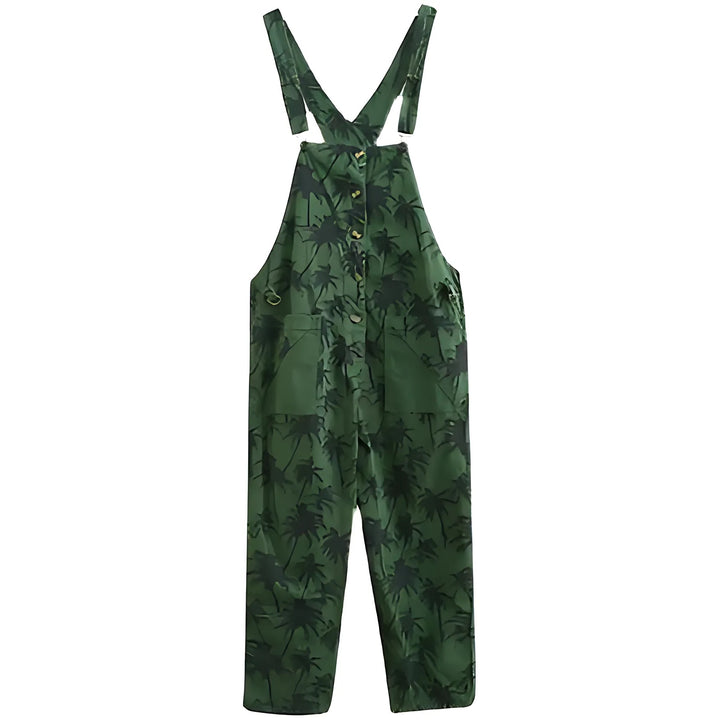 Korean Straight Green Jumpsuit - GlimmaStyle