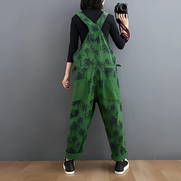 Korean Straight Green Jumpsuit - GlimmaStyle