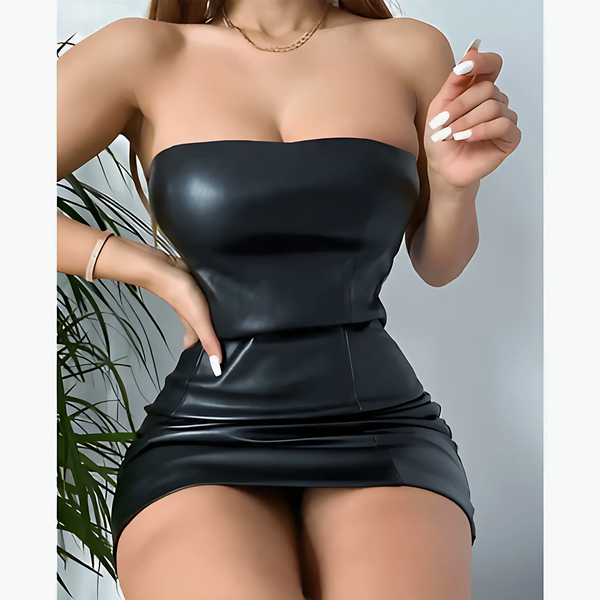 Leather Mini Dress - GlimmaStyle