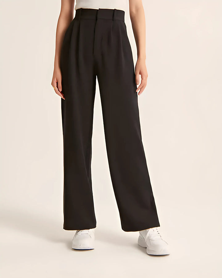 Light Wide-Leg Tailored Pants - GlimmaStyle