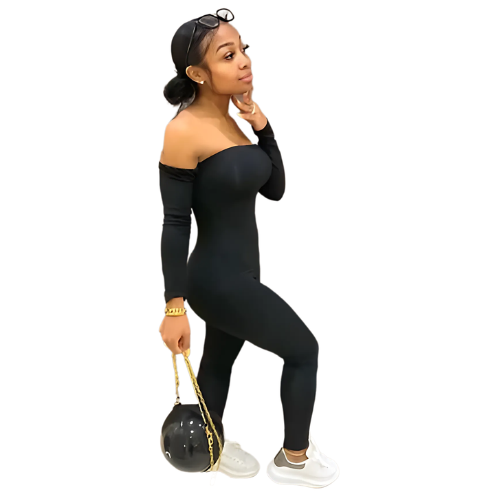 Off Shoulder Bodycon Rompers - GlimmaStyle