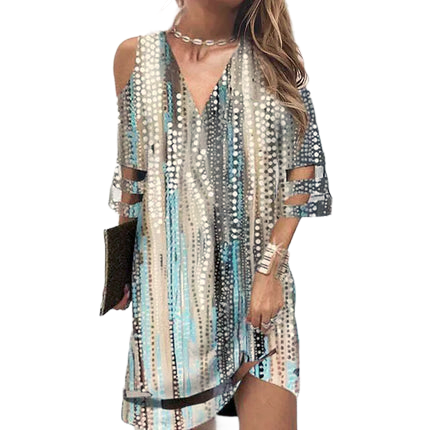 V Neck Summer Tie Dye Dresses - GlimmaStyle