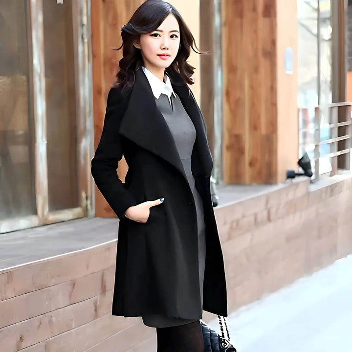 Winter Cashmere Long Women's Coat - GlimmaStyle