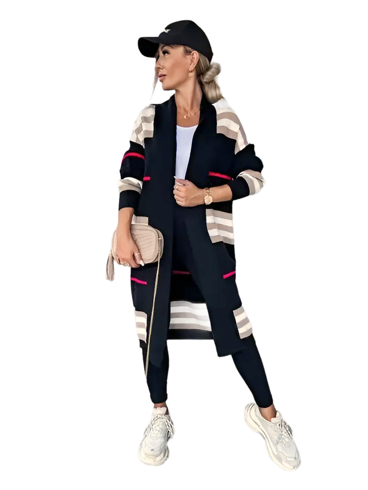 Women Stripe Sweater Casual Wear - GlimmaStyle