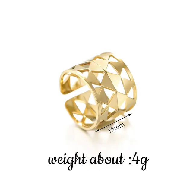 Gold Cocktail Ring - GlimmaStyle