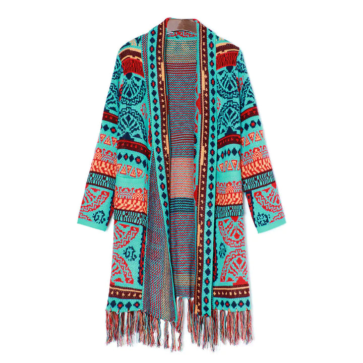 Ethnic Fringe Cardigan - GlimmaStyle