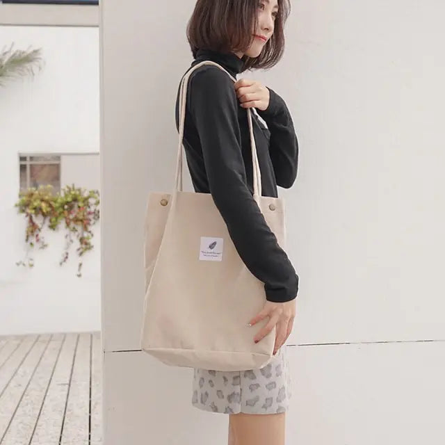 Women Corduroy Canvas Shoulder Bags - GlimmaStyle