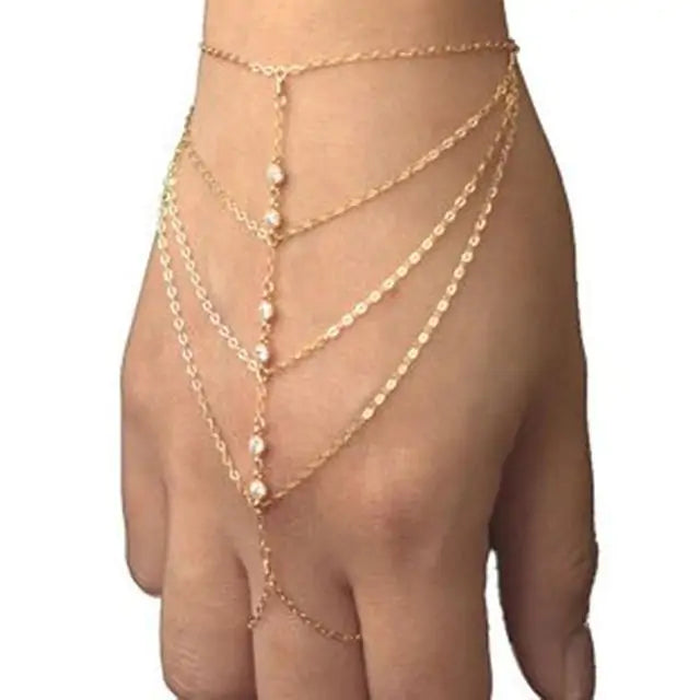 Tassel Hand Chain Bracelet - GlimmaStyle