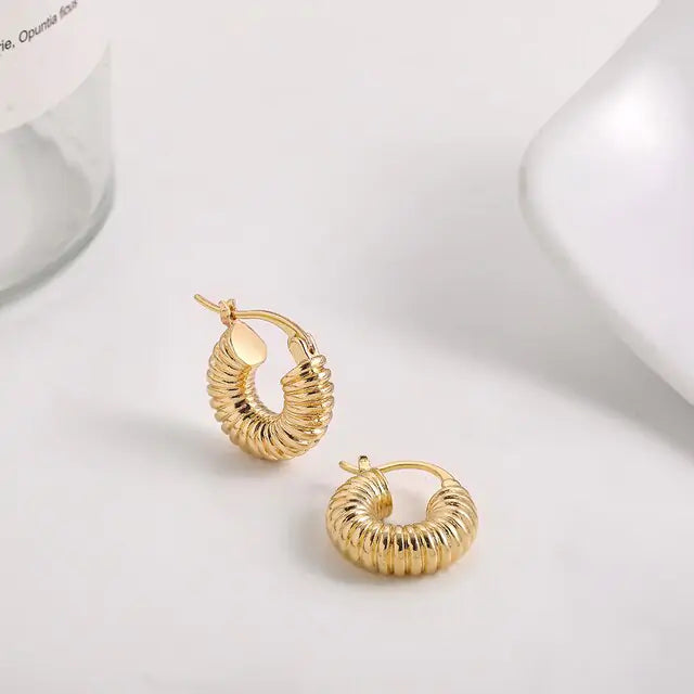 Statement Geometric Hoop Earrings - GlimmaStyle