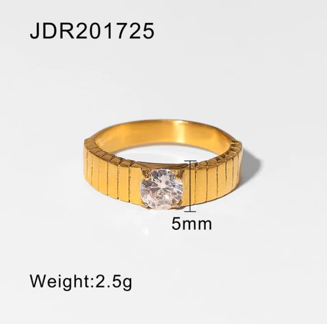 Stacking 18k Gold Rings - GlimmaStyle