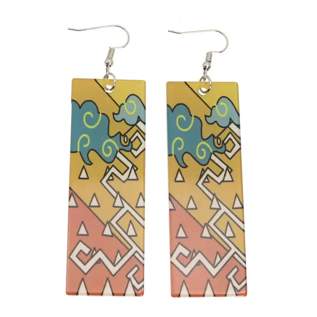 Acrylic Tanjiro Earrings - GlimmaStyle