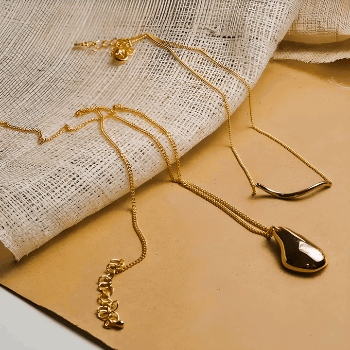 2Pcs Set Waterdrop Irregular Necklaces