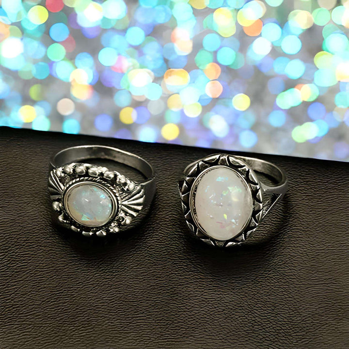 Antique Silver Color Rings Sets