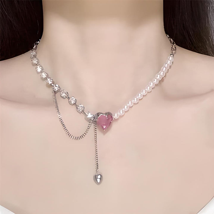 Aesthetic Heart Necklace - GlimmaStyle