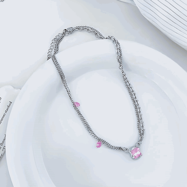 Bow Cupid Crystal Choker Necklace