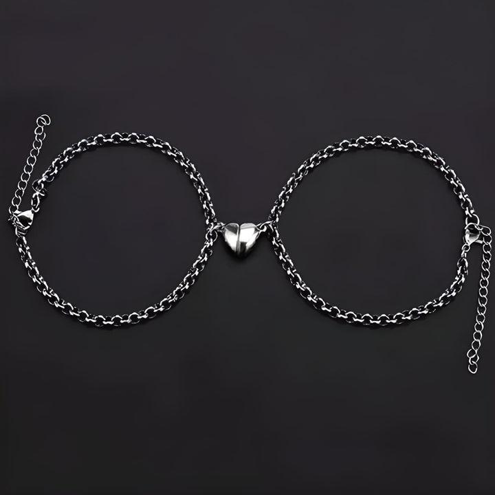 2Pcs Heart Magnet Bracelet for Lovers