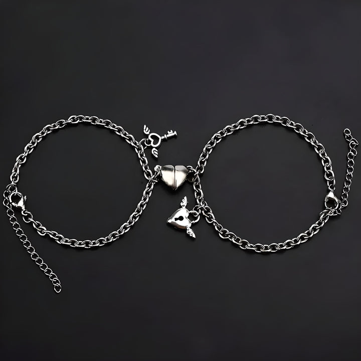 2Pcs Heart Magnet Bracelet for Lovers