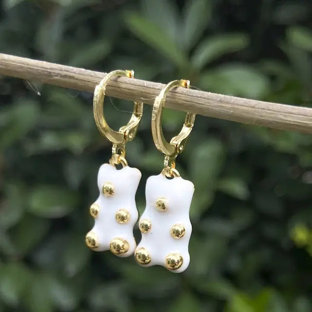 Cute Acrylic Gummy Bear Dangle Earrings - GlimmaStyle