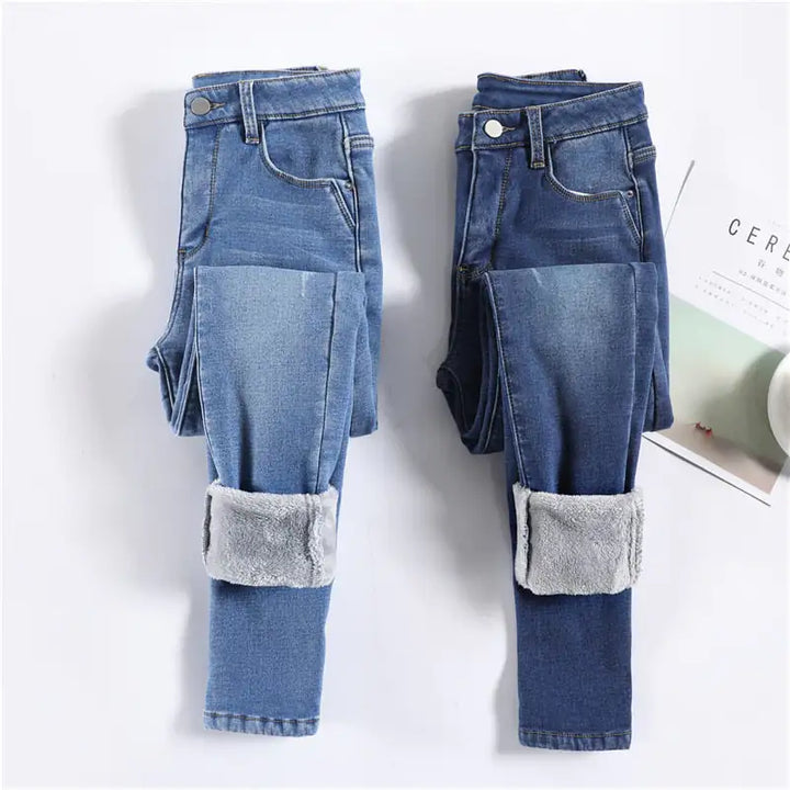 Fleece Lined Jeans - GlimmaStyle