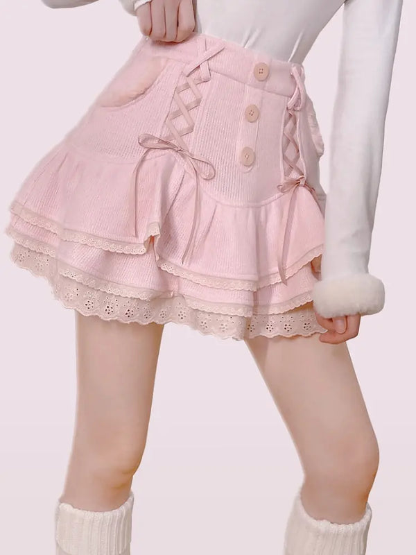 Japanese Style Mini Skirt and Blouse - GlimmaStyle
