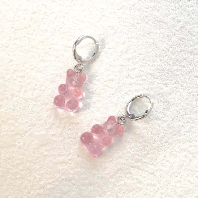 Cute Acrylic Gummy Bear Dangle Earrings - GlimmaStyle