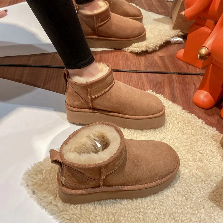 Anti-skid Sheepskin Snow Boots - GlimmaStyle