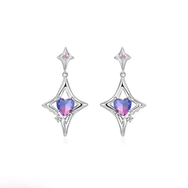 Sweet Cool Stud Purple Earrings - GlimmaStyle