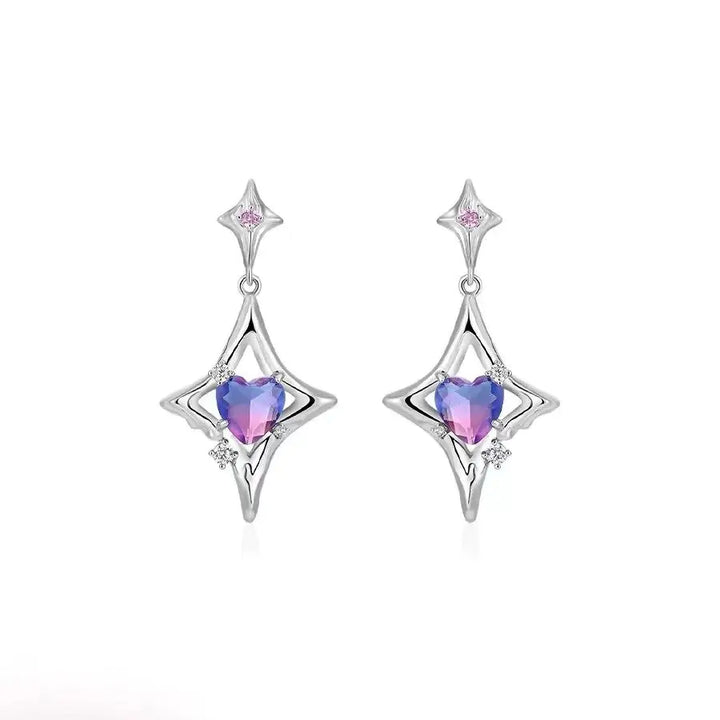 Sweet Cool Stud Purple Earrings - GlimmaStyle