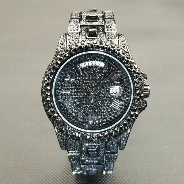 Full Iced Crystal Watch - GlimmaStyle