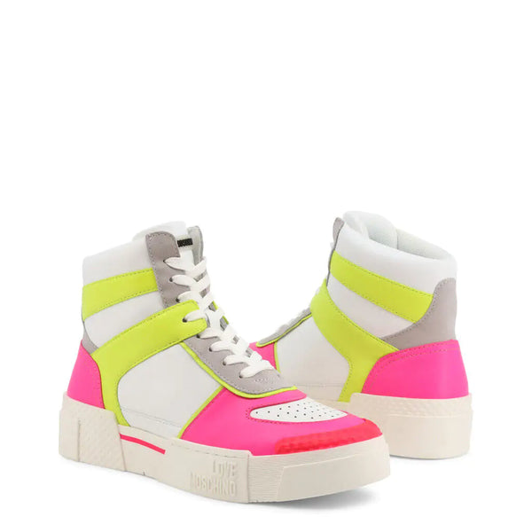 Neon Pink High Top Sneakers - GlimmaStyle