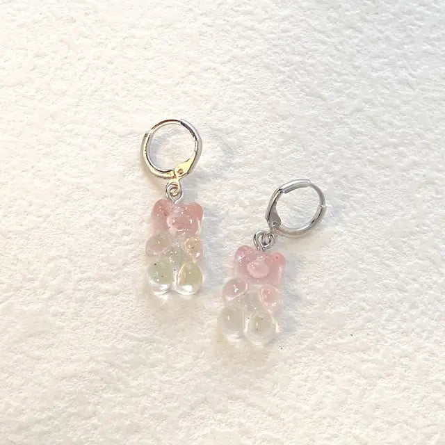 Cute Acrylic Gummy Bear Dangle Earrings - GlimmaStyle