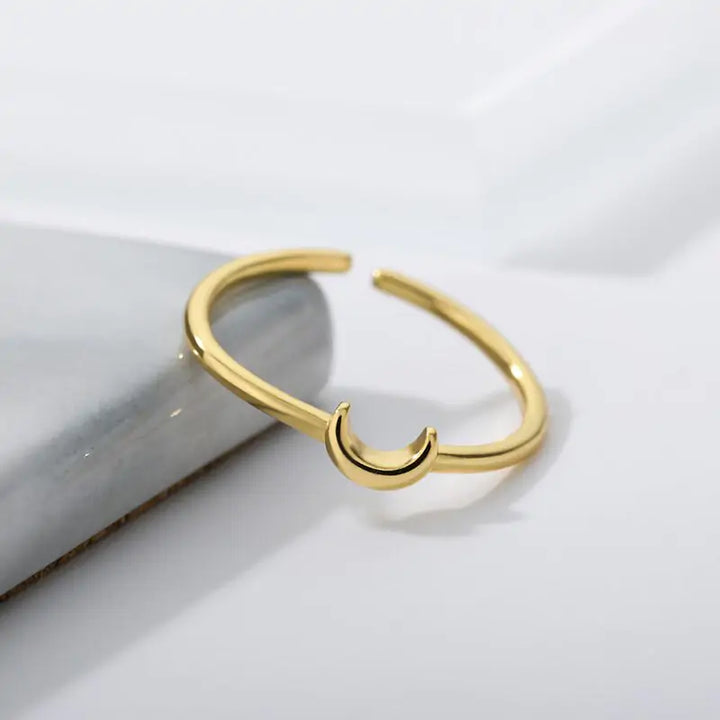 Small Crescent Aesthetic Ring - GlimmaStyle