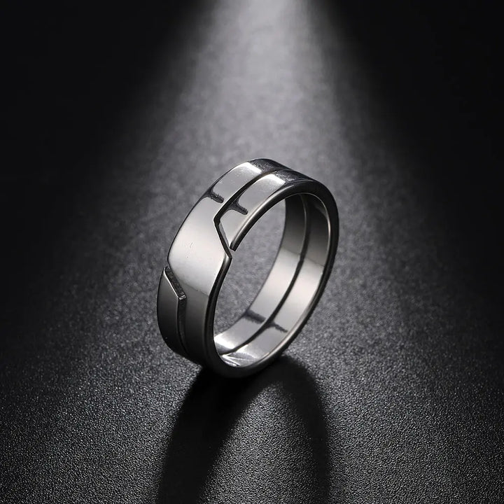 Silver Color Unisex Stainless Rings - GlimmaStyle