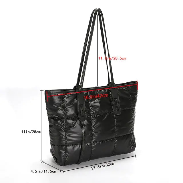 Fashion Large Tote Padded Handbags - GlimmaStyle